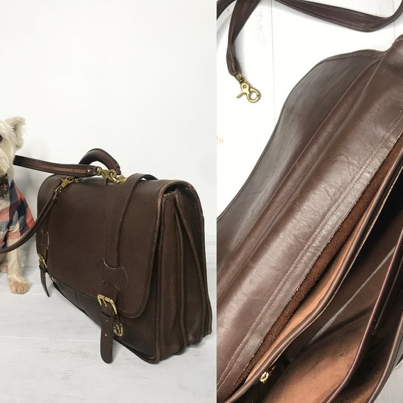 1980's Leather Laptop Bag - Picture 7 of 12